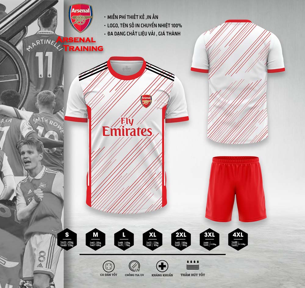 Áo Bóng Đá CLB Arsenal Training - Màu Đỏ