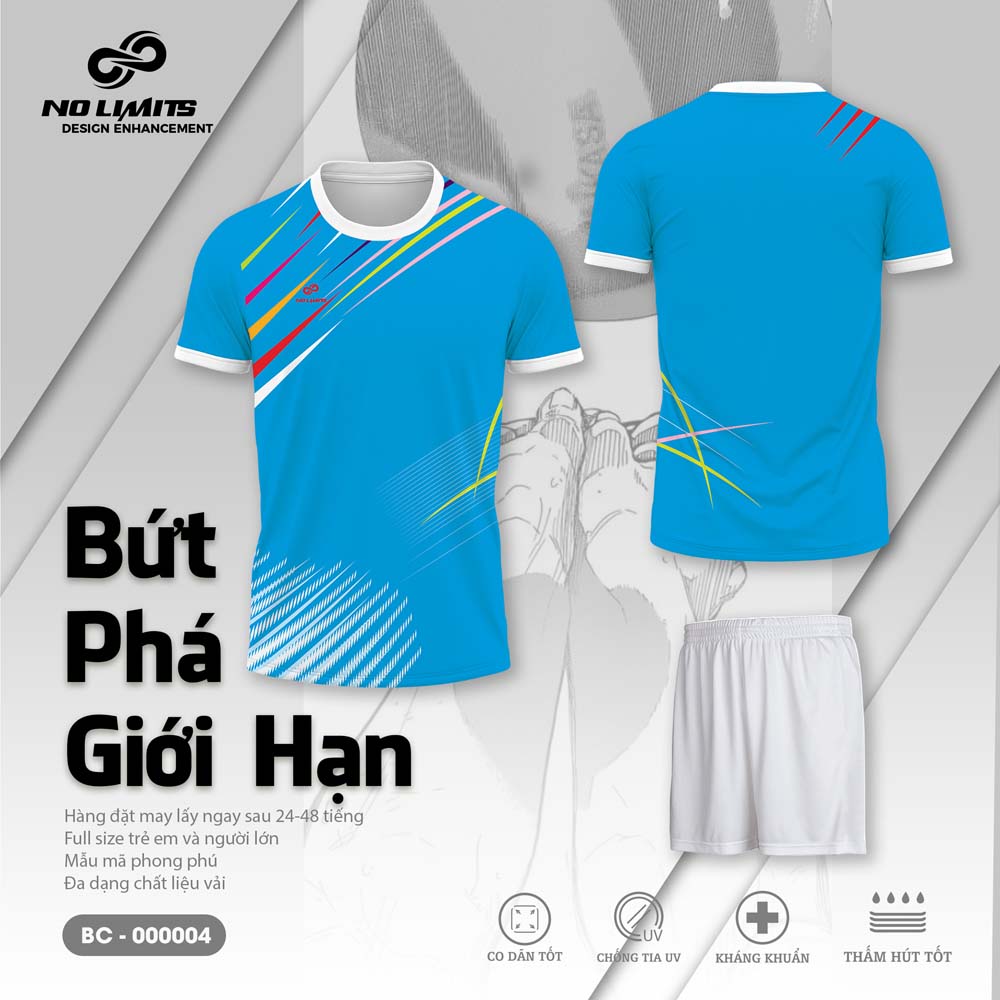 Bộ Quần Áo Bóng Chuyền Nam/Nữ BC - 000004 Màu Xanh
