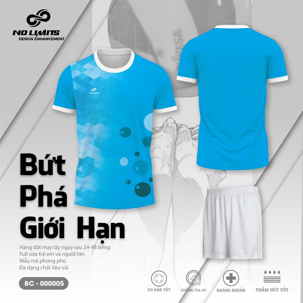 Bộ Quần Áo Bóng Chuyền Nam/Nữ BC - 000005 - Màu Xanh