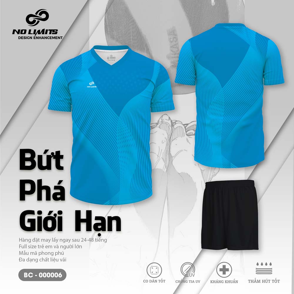 Bộ Quần Áo Bóng Chuyền Nam/Nữ BC - 000006 - Màu Xanh