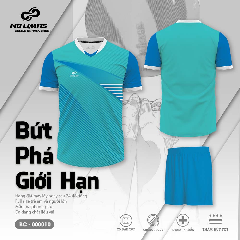 Bộ Quần Áo Bóng Chuyền Nam/Nữ BC - 000010 - Màu Xanh