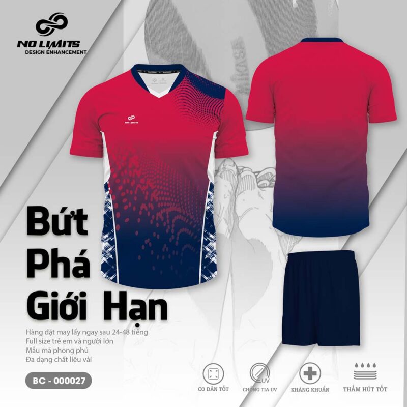 Bộ Quần Áo Bóng Chuyền Nam/Nữ BC - 000027 - Màu Hồng