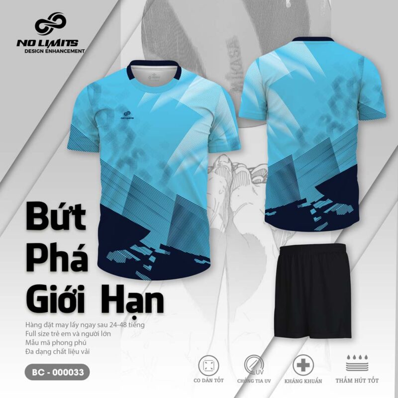 Bộ Quần Áo Bóng Chuyền Nam/Nữ BC - 00033 - Màu Xanh