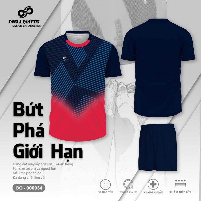 Bộ Quần Áo Bóng Chuyền Nam/Nữ BC - 000034 - Màu Tím Than