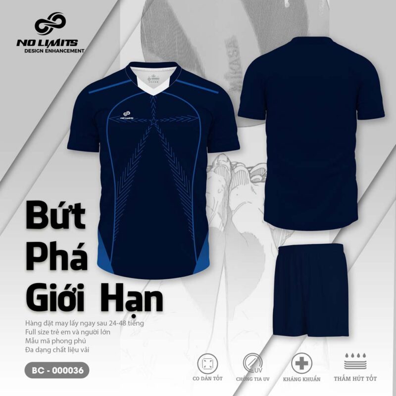 Bộ Quần Áo Bóng Chuyền Nam/Nữ BC - 000036 - Màu Tím Than
