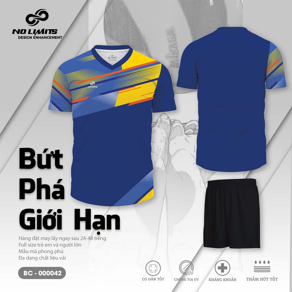 Bộ Quần Áo Bóng Chuyền Nam/Nữ BC - 000042 - Màu Xanh
