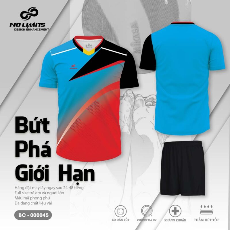 Bộ Quần Áo Bóng Chuyền Nam/Nữ BC - 000045 - Màu Xanh