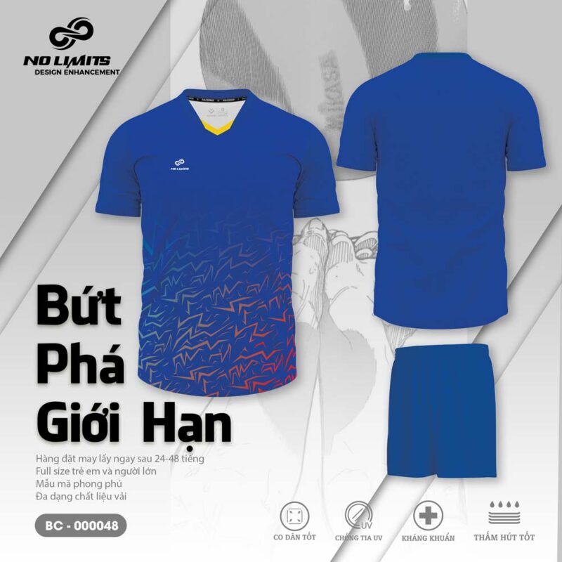 Bộ Quần Áo Bóng Chuyền Nam/Nữ BC - 00048 - Màu Xanh Bích