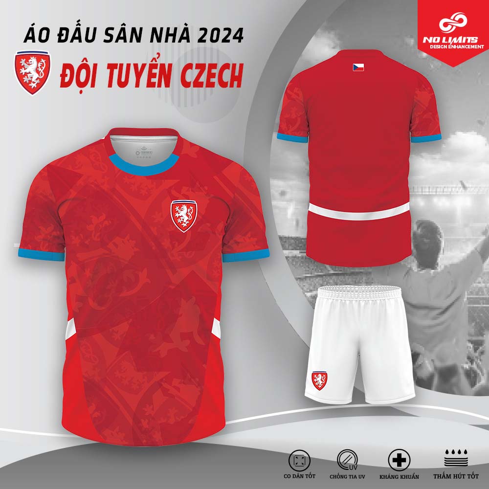 Áo Đấu Sân Nhà Đội Tuyển Czech 2024 - Màu Đỏ