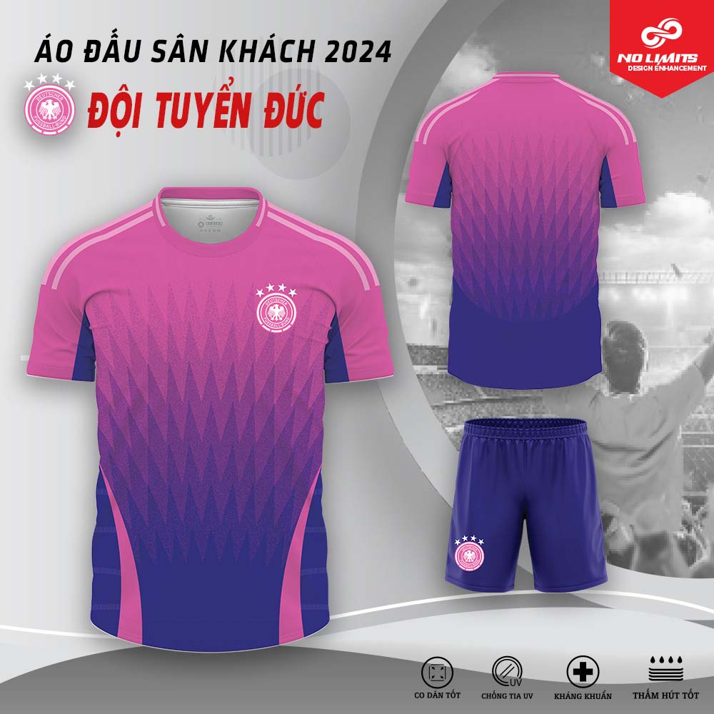 Áo Đấu Sân Khách Đội Tuyển Đức 2024 - Màu Hồng Tím