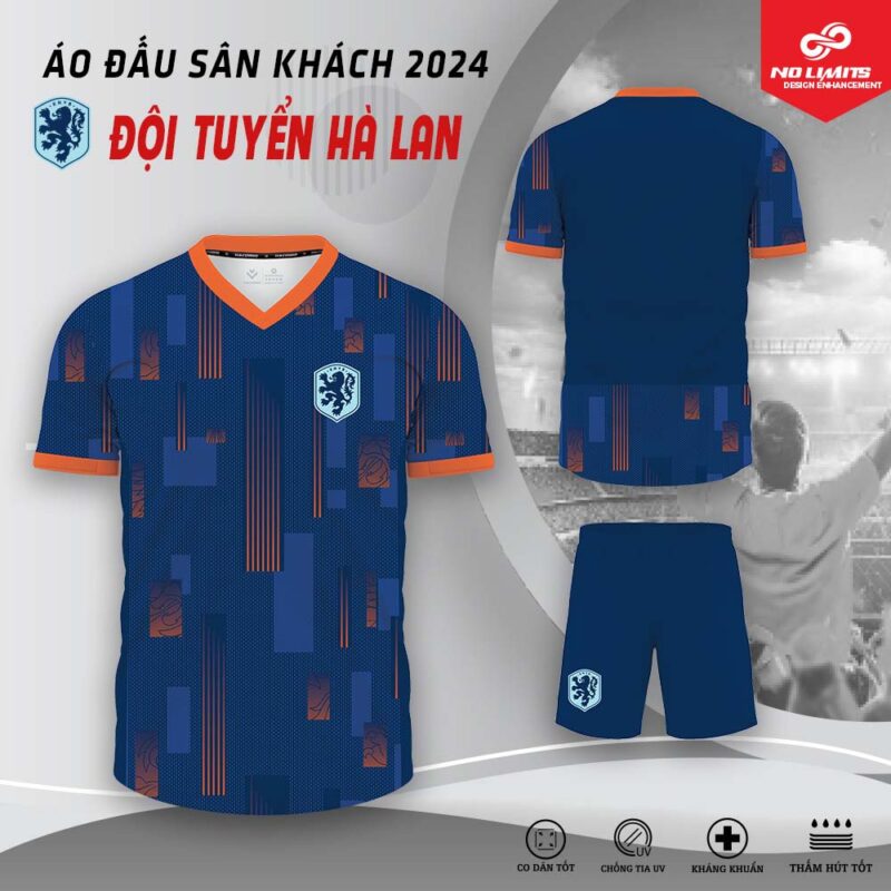 Áo Đấu Sân Khách Đội Tuyển Hà Lan 2024 - Màu Tím Than