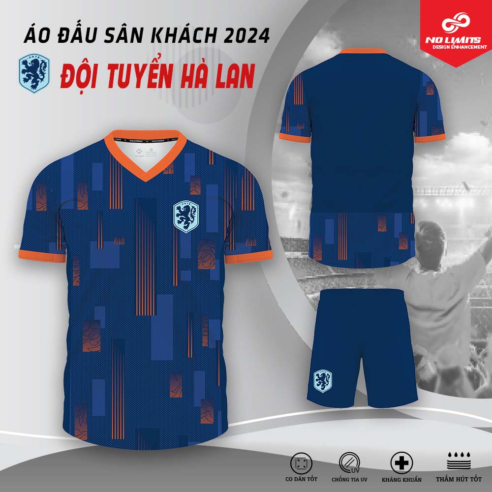 Áo Đấu Sân Khách Đội Tuyển Hà Lan 2024 - Màu Tím Than