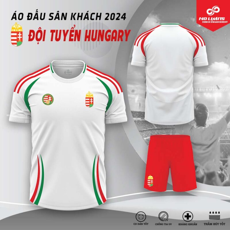 Áo Đấu Sân Khách Đội Tuyển Hungary 2024 - Mùa Trắng