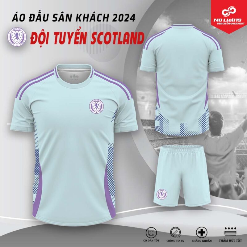 Áo Đấu Sân Khách Đội Tuyển Scotlnad 2024 - Màu Xanh Ngọc