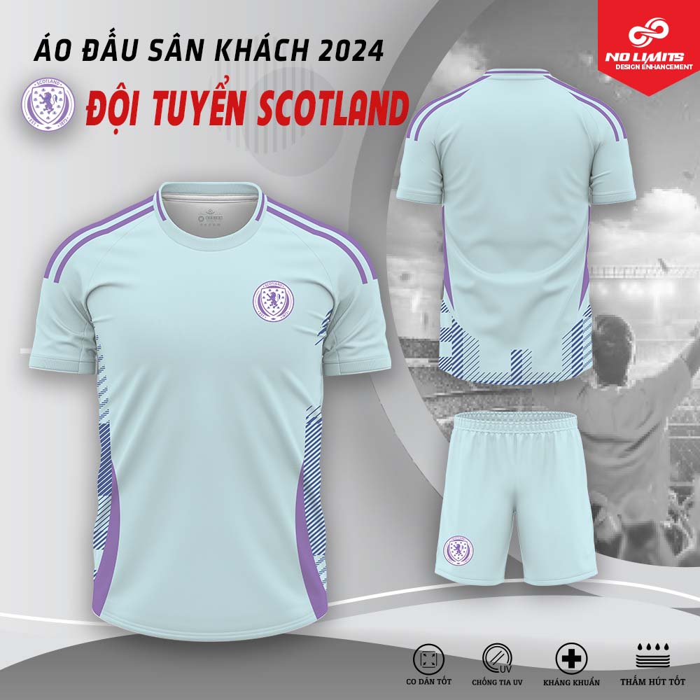 Áo Đấu Sân Khách Đội Tuyển Scotlnad 2024 - Màu Xanh Ngọc