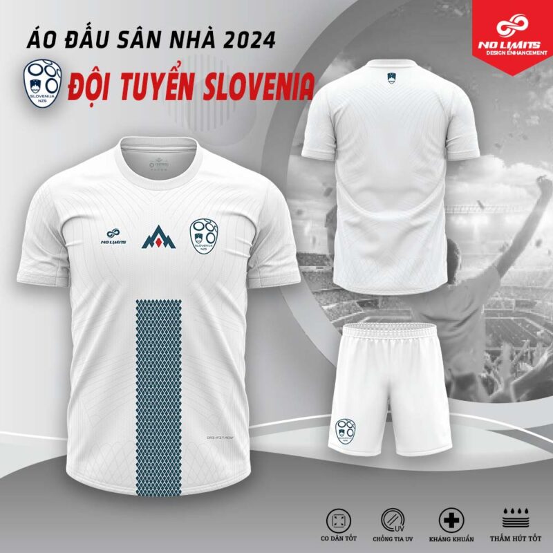 Áo Đấu Sân Nhà Đội Tuyển Slovenia 2024 - Màu Trắng