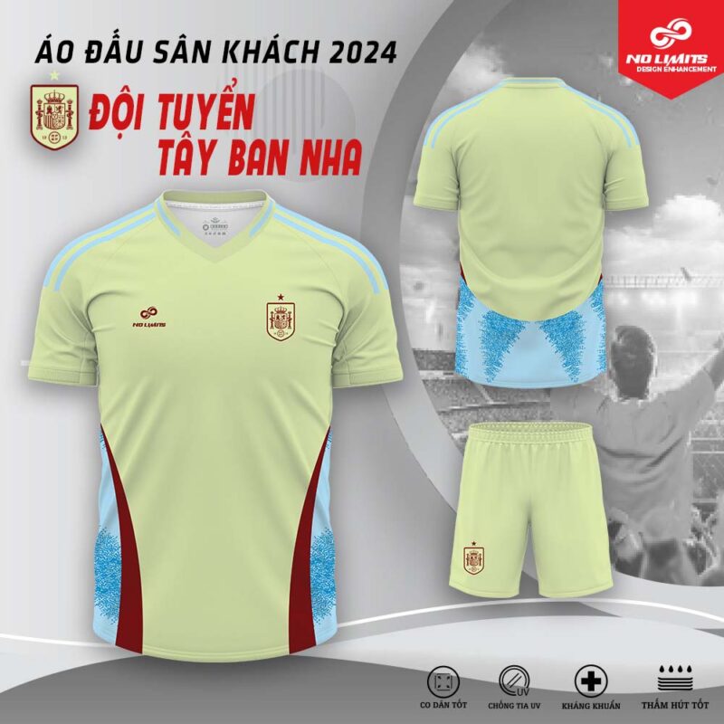 Áo Đấu Sân Khách Đội Tuyển Tây Ban Nha 2024