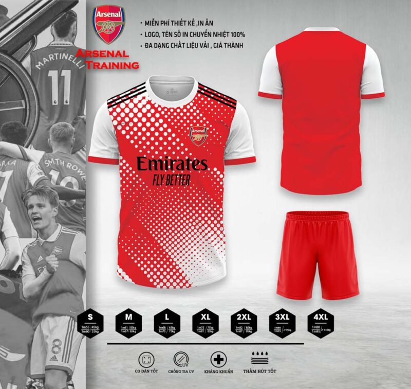 Áo Bóng Đá CLB Arsenal Training 10 - Màu Đỏ