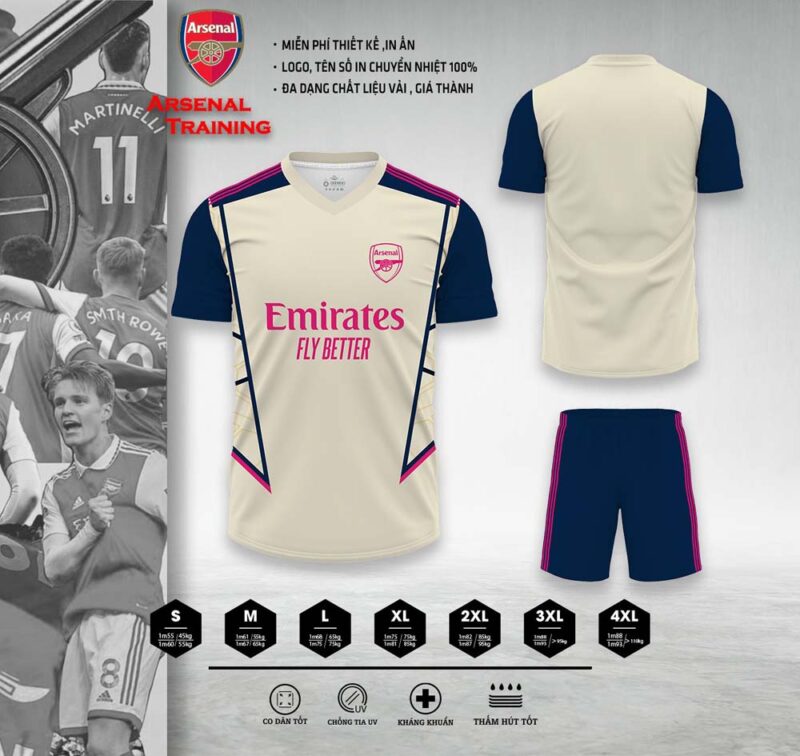 Áo Bóng Đá CLB Arsenal Training 13 - Màu Tím Than