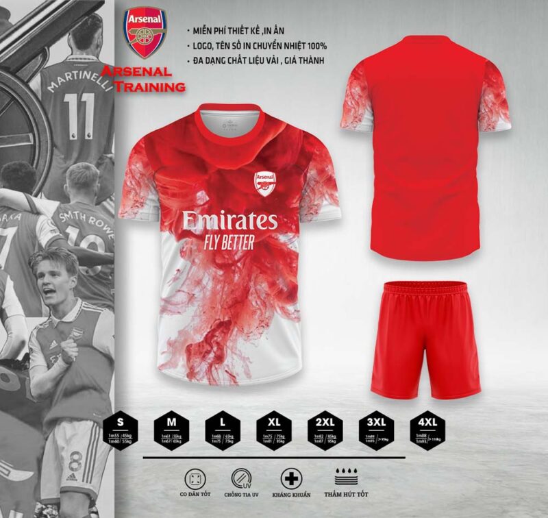Áo Bóng Đá CLB Arsenal Training 15 - Màu Đỏ
