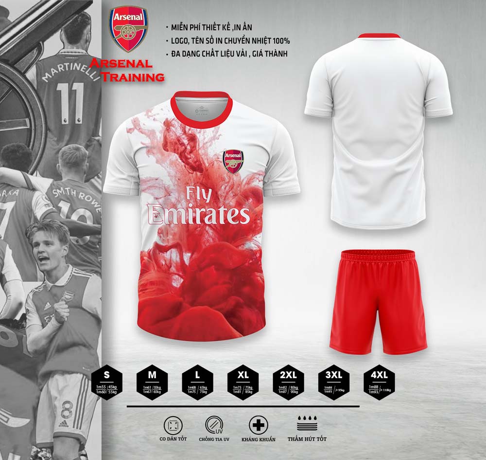 Áo Bóng Đá CLB Arsenal Training 17 - Màu Đỏ