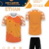 Mẫu Áo Đấu ETHAN - Màu Cam - 24/25