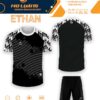 Mẫu Áo Đấu ETHAN - Màu Đen - 24/25