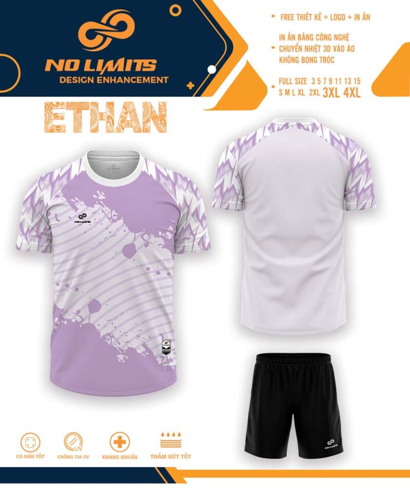 Mẫu Áo Đấu ETHAN - Màu Tím - 24/25