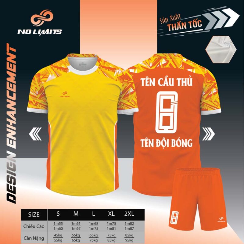 Mẫu Áo Đấu HKM - 03 - Màu Vàng - 24/25