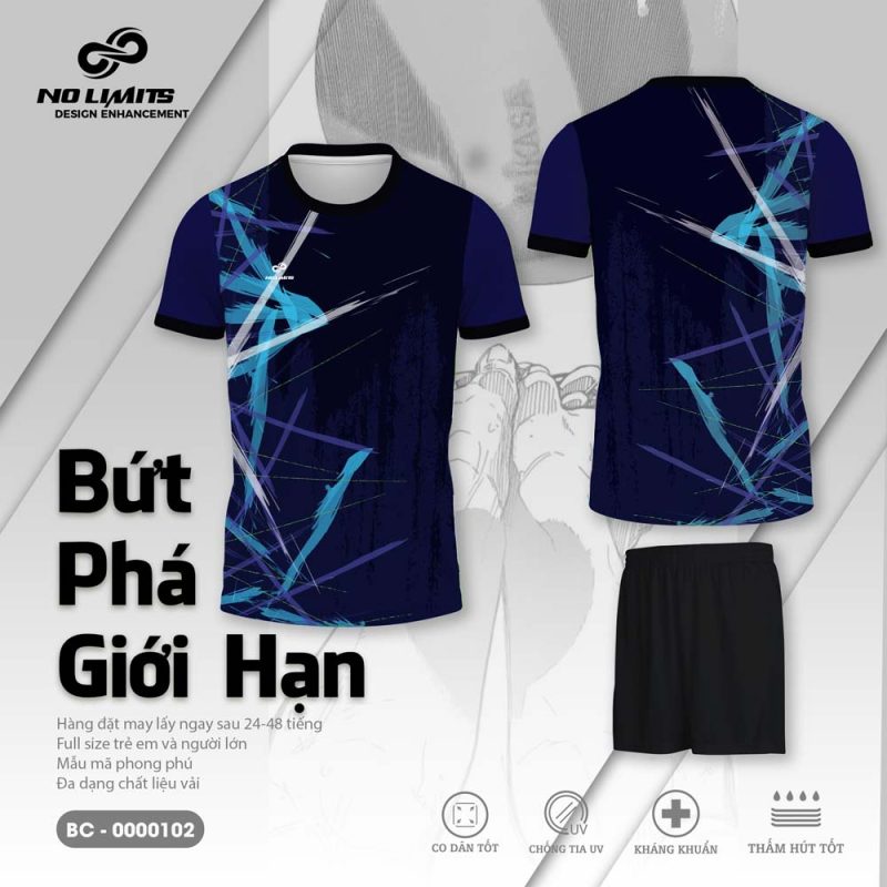 Bộ Quần Áo Bóng Chuyền Nam/Nữ - 0000102 Màu Tím Đẹp