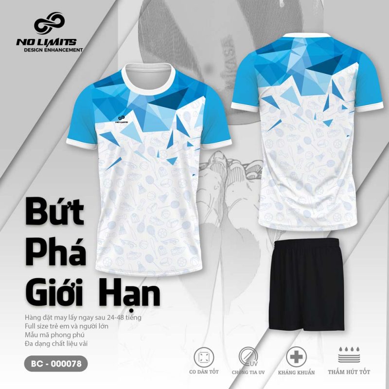 Bộ Quần Áo Bóng Chuyền - 000078 Màu Xanh Ya Phối Trắng