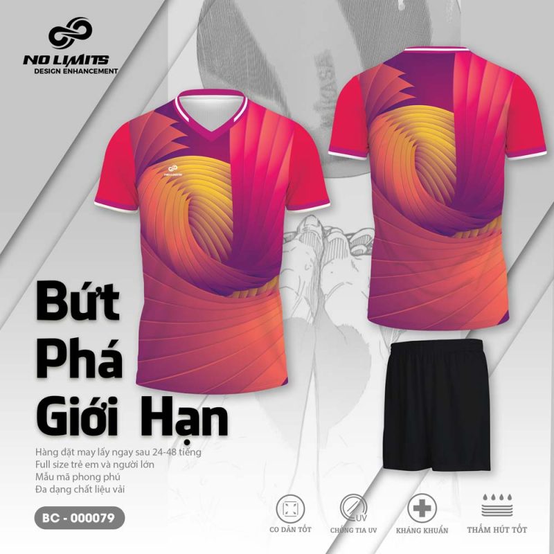 Bộ Quần Áo Bóng Chuyền - 000079 Màu Hồng