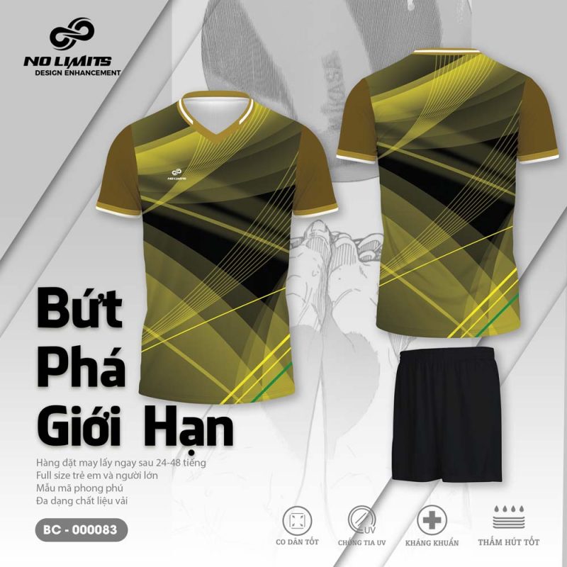 Bộ Quần Áo Bóng Chuyền - 000083 Màu Vàng