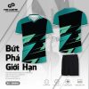 Bộ Quần Áo Bóng Chuyền - 000088 Màu Xanh Phối Đen