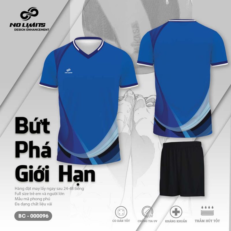 Bộ Quần Áo Bóng Chuyền Nam/Nữ - 000096 Màu Xanh Bích