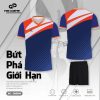 Bộ Quần Áo Bóng Chuyền - 000099 Màu Xanh Phối Đỏ